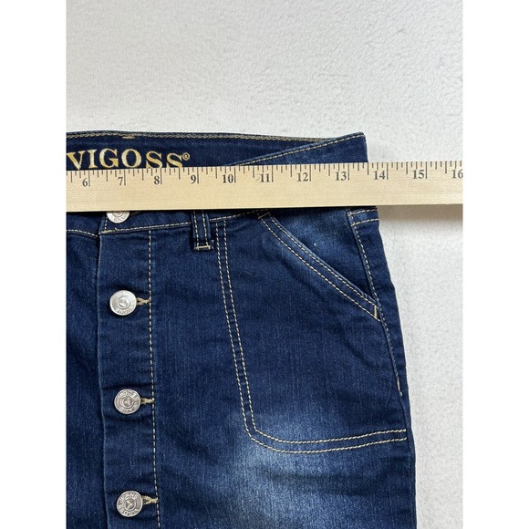 Vigoss Girls The Jagger Skirt Size 12 Button Down 4 pocket Denim Skirt Waist - Picture 2 of 6